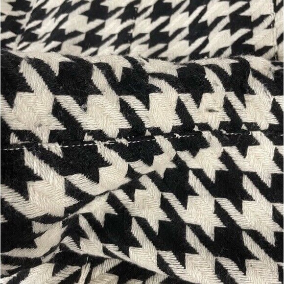 CHICOS Jacket size 2 Knit Motto Jacket Black & White Houndstooth Outerwear Large - Picture 6 of 14
